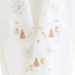 画像1: ポリエステル刺繍半襟　【7000円】クリスマス　（03）