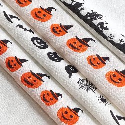 画像1: 帯揚げ　ハロウィン　ホワイト（02）