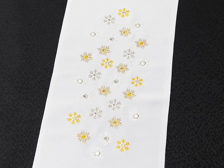 スウェット ブラック1X 雪 結晶 刺繍 L相当 ☆最新・限定